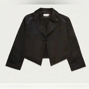 Honor The Gift Women’s Satin Black Hollywood Blazer Jacket Size Large NWT